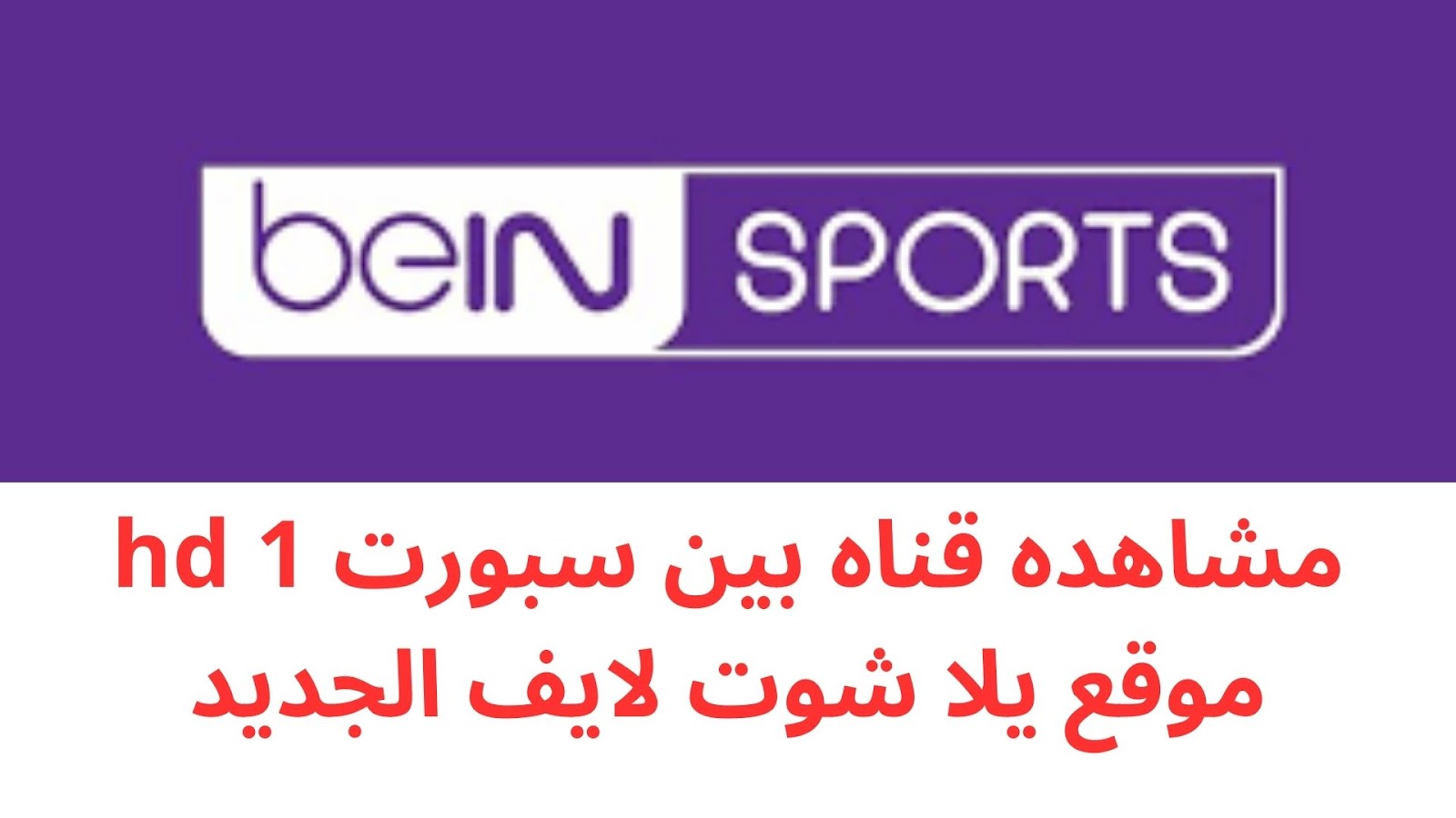 مشاهدة قناة beIN Sports 1 HD بي ان سبورت 1 بث مباشر يلا شوت الجديد
